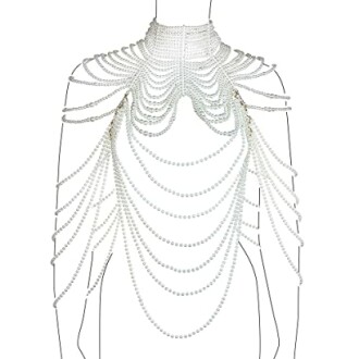 CCbodily Pearl Body Chain Bra Review - Fashion Shoulder Necklaces Bra Chain Body Jewelry